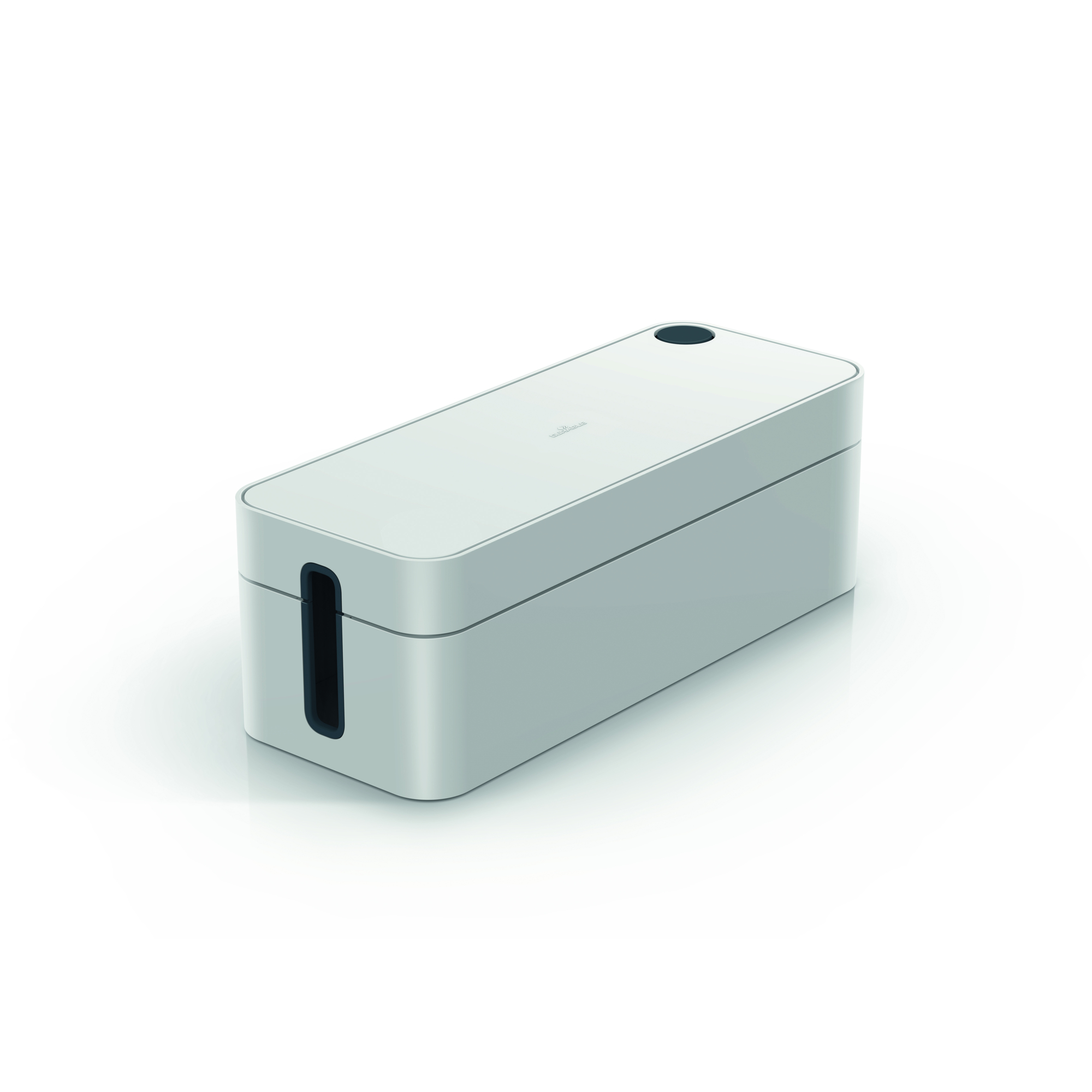 Durable Grey Cable Management Box w/ USB Cable Outlet, Model# 503010
